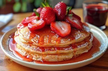 Strawberry Vanilla Pancakes
