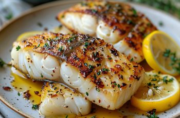 Pan Fried Cod with Lemon Butter Sauce
