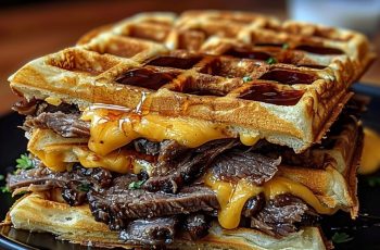 Bourbon-Maple Brisket Grilled Cheese Wafflewich Bourbon-Maple Brisket Grilled Cheese Wafflewich